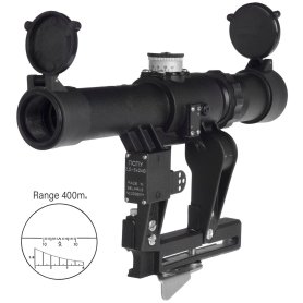 POSP 2.5-5x24V ZOOM Optical Rifle Scope AK / SAIGA / VEPR Side Mount 400m Illuminated Rangefinder